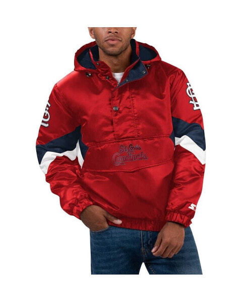 Men's Red St. Louis Cardinals Force Play II Half-Zip Hooded Jacket