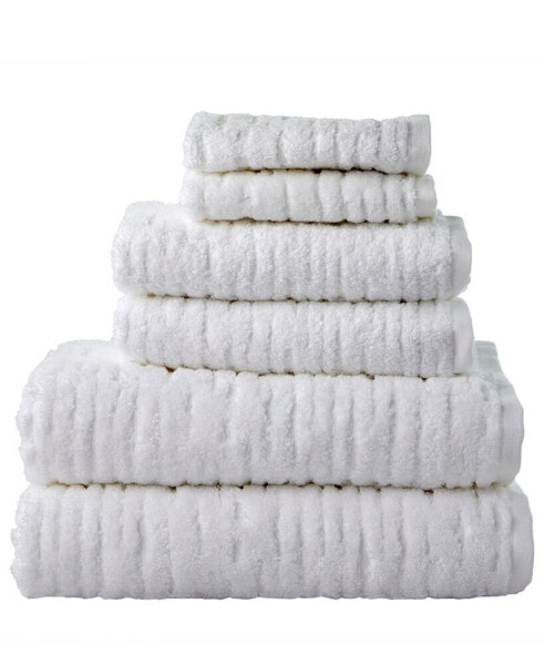 Cloudsoft 100% Long Staple Cotton 6-Piece Bath Towel Set