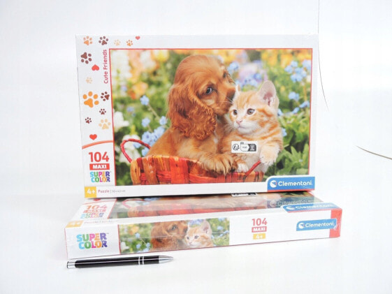 Clementoni CLE puzzle 104 maxi SuperKolor Cute friends 25763