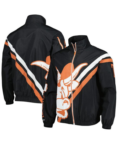 Men's Black Texas Longhorns Exploded Logo Warm Up Full-zip Jacket