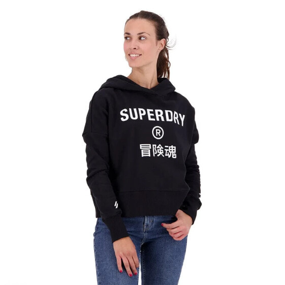 SUPERDRY Code Core Sport Crop Box hoodie