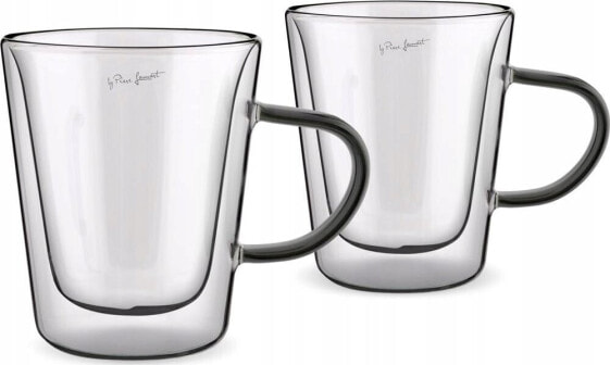 Lamart SZKLANKA LT 9120 300 ML VASO COLOR, 2 SZTUKI (TEA, LATTE, Z CZARNYM UCHWYTEM)