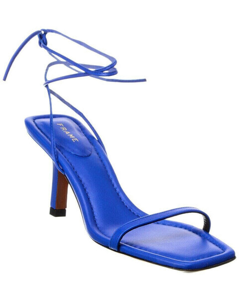 Frame Denim Le Ozzie Lace-Up Leather Sandal Women's Blue 36