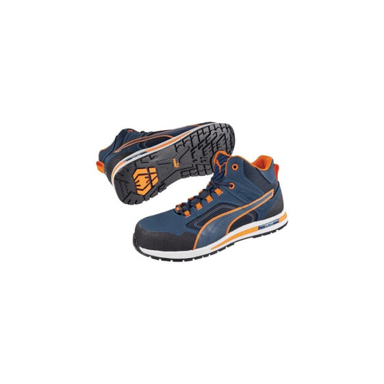 Puma Sicherheitsstiefel Crosstwist MID Größe 43 blau/orange S3 HRO SRC DIN EN ISO 20345 Leder