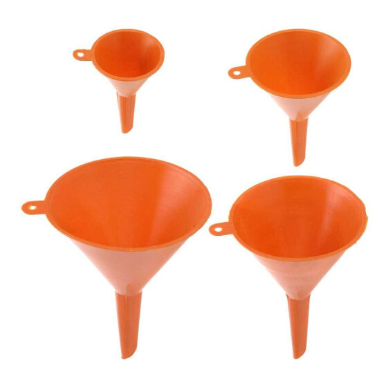 FX TOOLS 5x8.5 cm / 7.2x11 cm / 10x 14.5 cm / 12x16 cm Plastic Funnel 4 Units