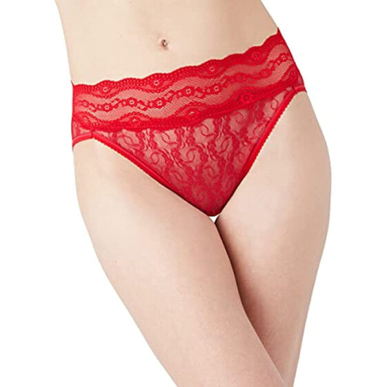 b.tempt'd by Wacoal 297807 Lace Kiss Hi Leg Brief Panty, Crimson Red, Large