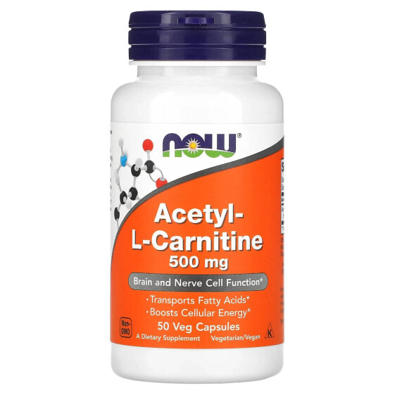 Acetyl-L- Carnitine, 500 mg, 50 Veg Capsules