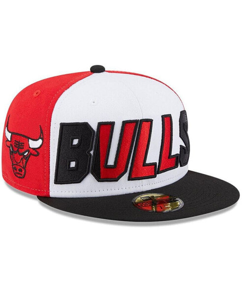 Men's White, Black Chicago Bulls Back Half 9FIFTY Fitted Hat