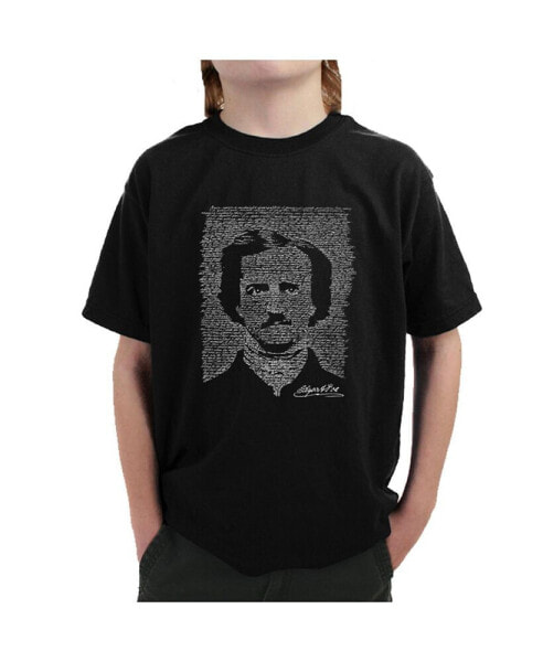 Big Boy's Word Art T-shirt - EDGAR ALLEN POE - THE RAVEN