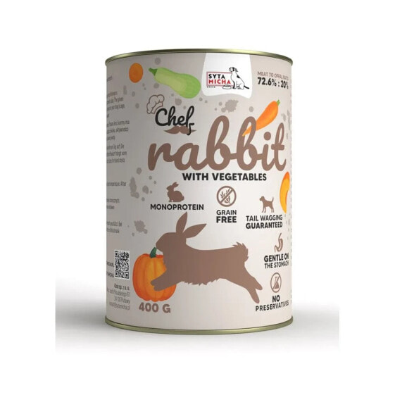 SYTA MICHA Chef Rabbit with vegetables 400g wet food for dog