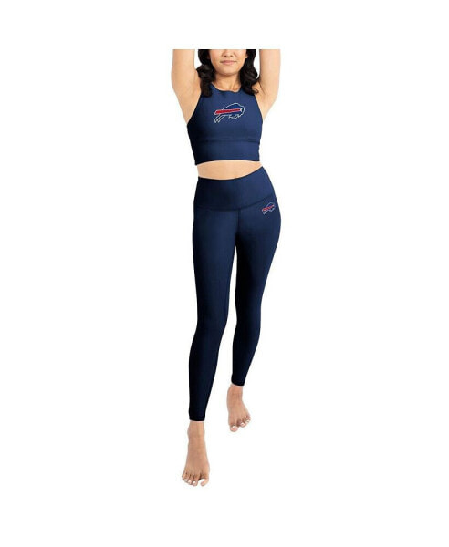 Women's Navy Buffalo Bills Leggings and Midi Bra Set