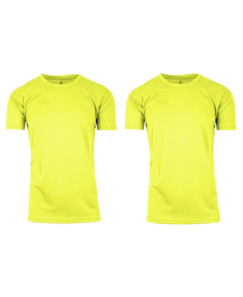 Men's Short Sleeve Moisture-Wicking Quick Dry Performance Crew Neck Tee -2 Pack