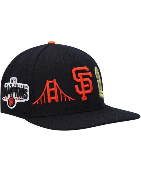 Men's Black San Francisco Giants Double City Pink Undervisor Snapback Hat