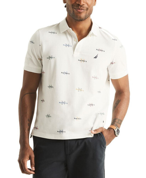 Men's Classic-Fit Logo-Print Performance Polo Shirt