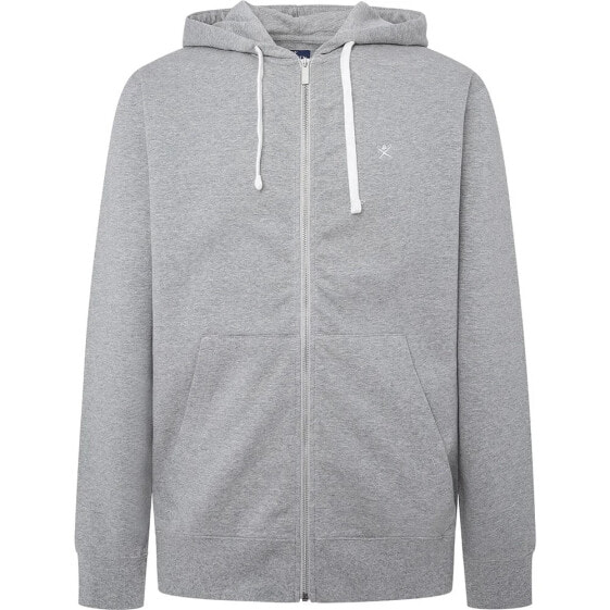 HACKETT Brushed full zip sweatshirt