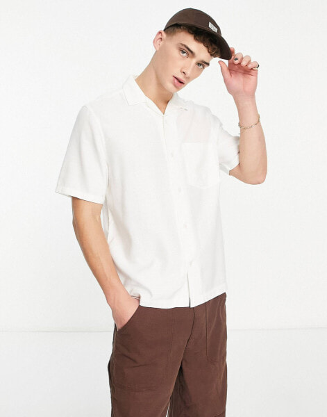 Weekday chill short sleeve shirt in beige