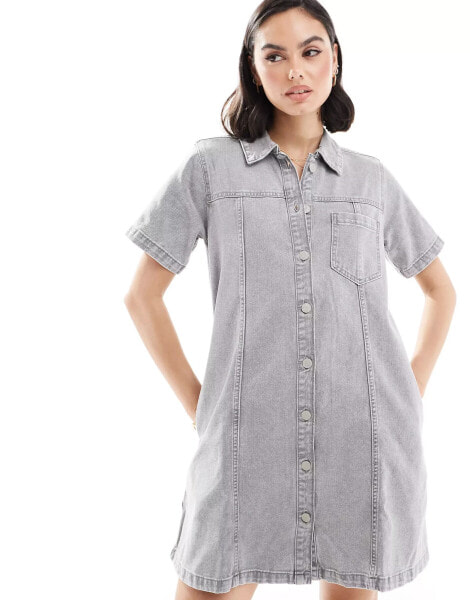 JJXX denim dress in grey wash