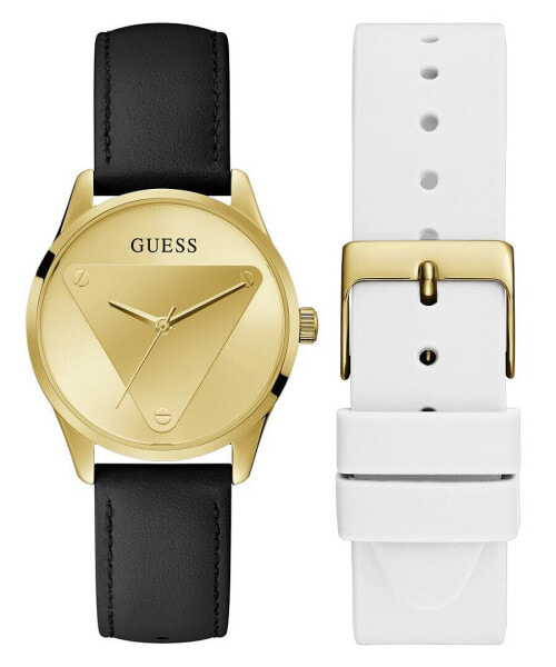 Guess Damen Armbanduhr Box set 36 mm schwarz, gold GW0642L1