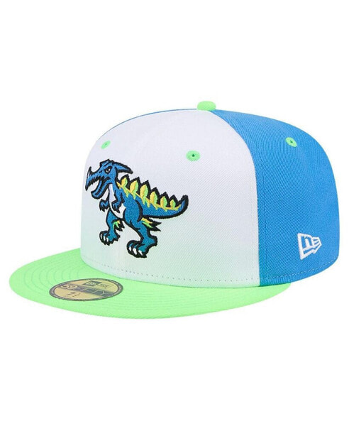 Men's White Myrtle Beach Pelicans Theme Night Pelisaurus Rex 59FIFTY Fitted Hat