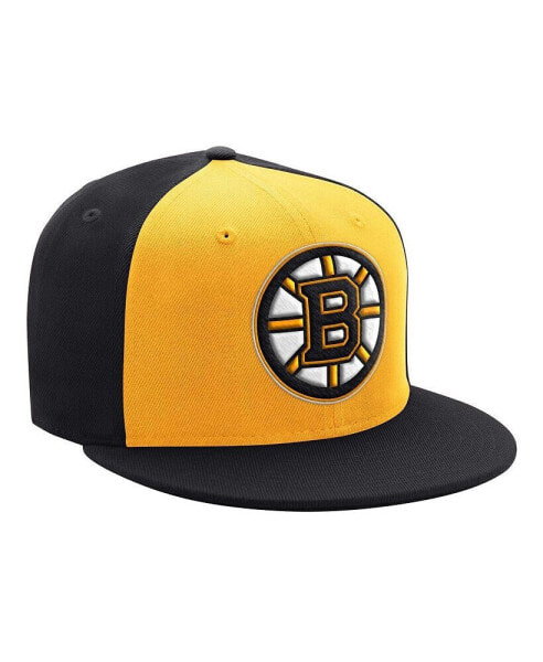 Men's Black/Gold Boston Bruins Primary Logo Two-Tone Adjustable Hat