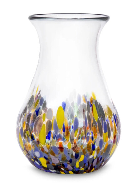 Vase Konfetti Blumenvase mundgeblasen