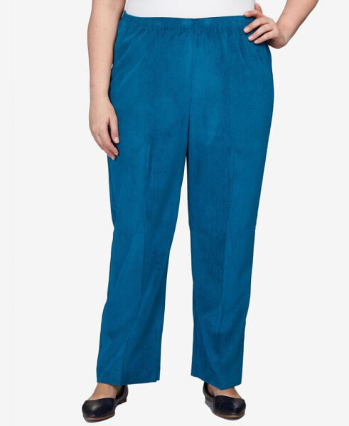 Plus Size Classic Slimming Corduroy Average Length Pant