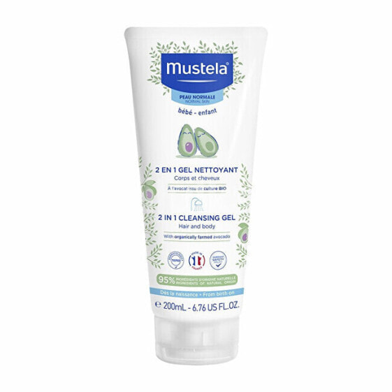 Mustela 2 in 1 Cleansing Gel  Детский гель для тела и волос