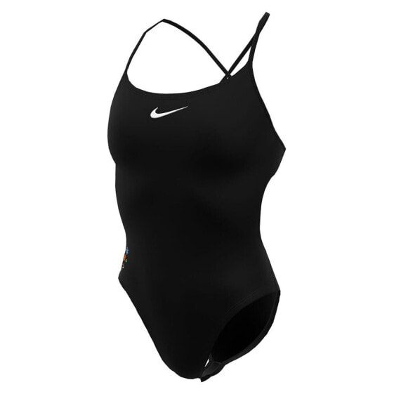 NIKE SWIM Adjustable Crossback Hydrastrong Chrome Swimsuit