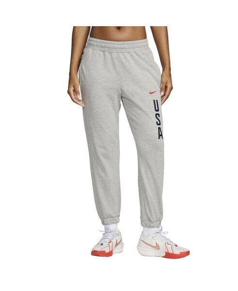 Women's Gray USA Basketball Authentic Practice Club Pants