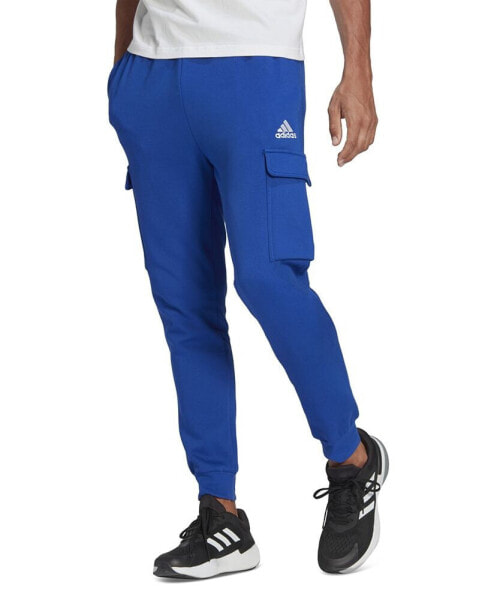 Men's Essentials Regular Tapered-Fit Fleece Cargo Joggers