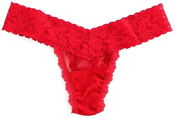 hanky panky 261796 Women Sweetheart Mesh Low Rise Thong Red Underwear Size OS