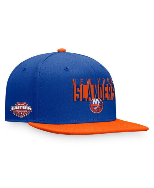 Men's Royal/Orange New York Islanders Fundamental Colorblocked Snapback Hat