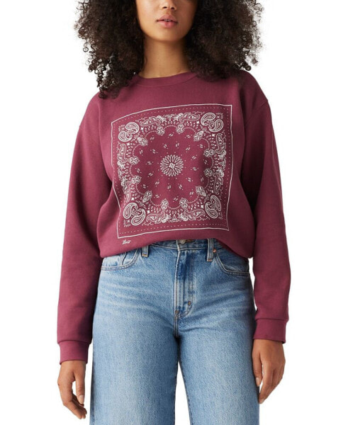 Women's Everyday Crewneck Graphic-Print Sweatshirt