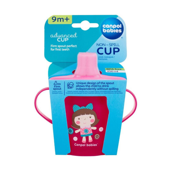 Canpol babies Toys Non-Spill Cup Pink 9m+ 250 ml trinkbecher für Kinder