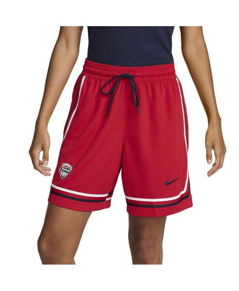 Women's Red USA Basketball Authentic Practice Crossover Shorts