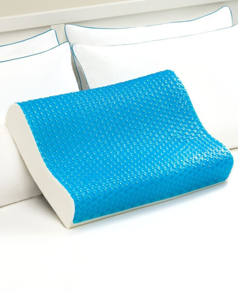 Cool Comfort Hydraluxe Standard Pillow, Gel & Custom Contour Open Cell Memory Foam