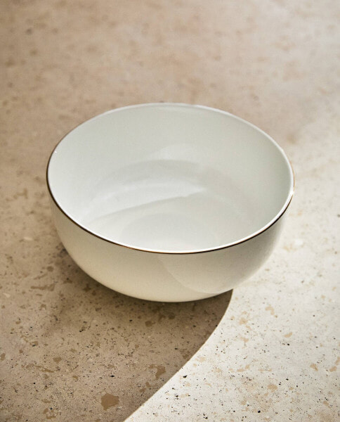 Rimmed bone china bowl