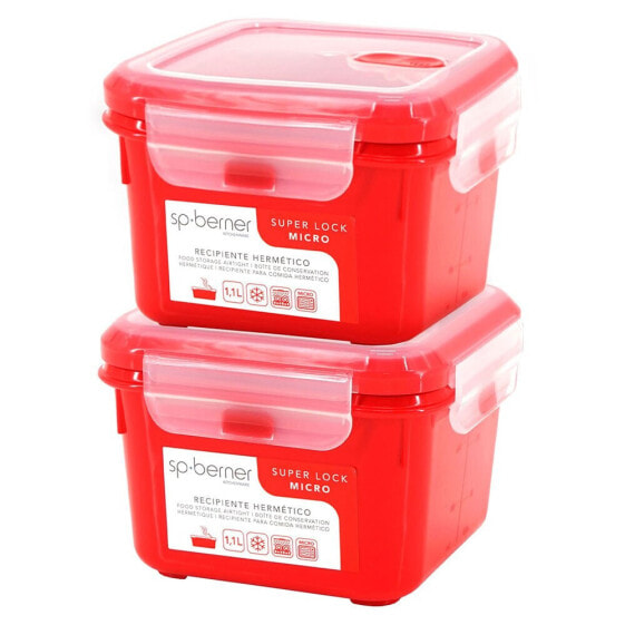 SP BERNER Super Lock Micro 1.1L Airtight Container 2 Units