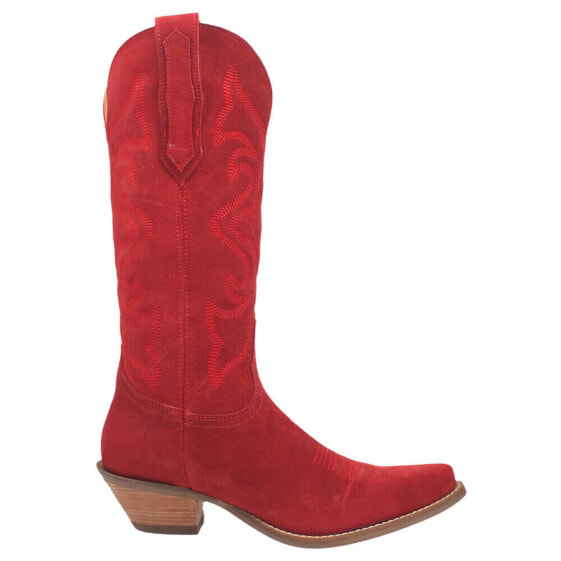 Dingo Out West Embroidered Snip Toe Cowboy Womens Red Casual Boots DI920-600