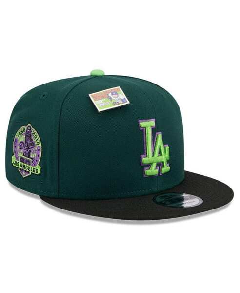 Men's Green/Black Los Angeles Dodgers Sour Apple Big League Chew Flavor Pack 9FIFTY Snapback Hat