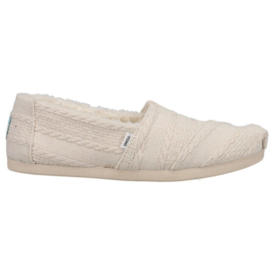 TOMS Alpargata Cozy Knit Slip On Womens Beige Flats Casual 10017737T