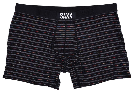 Saxx 285006 Men's Boxer Briefs Vibe Black Stripe Old Version Medium