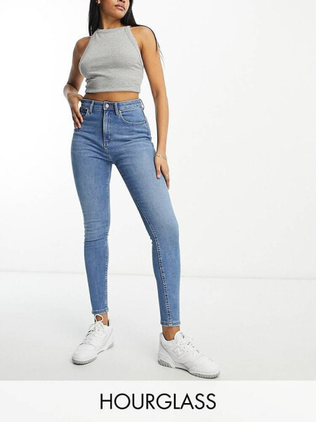 ASOS DESIGN Hourglass ultimate skinny jean in mid blue