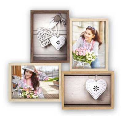 Zep Montreaux 4Q - Multicolour - Multi picture frame - Wall - 10 x 15 cm - Rectangular - Landscape