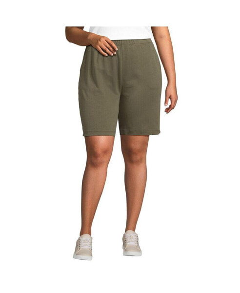 Plus Size Sport Knit High Rise Shorts