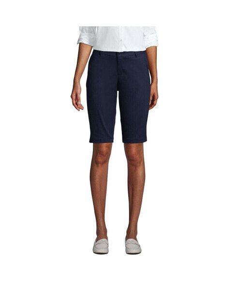 Women's School Uniform Stretch Chino Bermuda Shorts