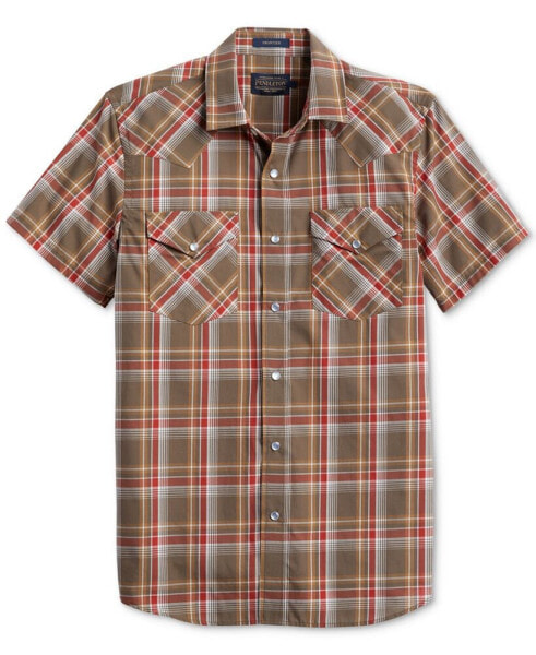 Men's Frontier Plaid Short Sleeve Button-Front Shirt