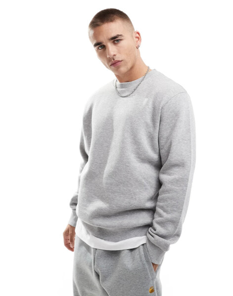 JJ Rebel oversized crew neck sweat shirt in grey marl