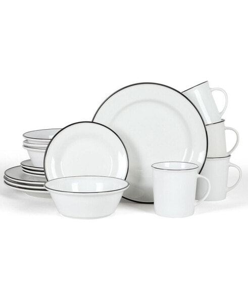 Cliffield 16 Piece Dinnerware Set, Service for 4