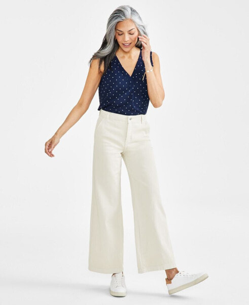 Women's High-Rise Wide-Leg Jeans, Created for Macy's